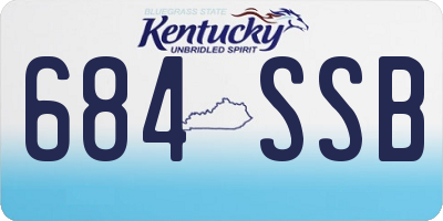 KY license plate 684SSB