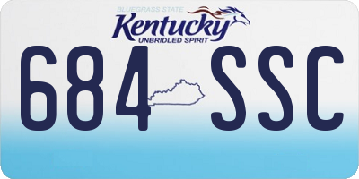 KY license plate 684SSC