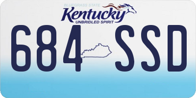 KY license plate 684SSD