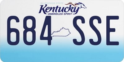 KY license plate 684SSE