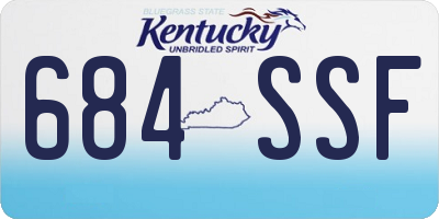 KY license plate 684SSF