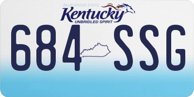KY license plate 684SSG