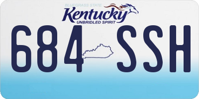 KY license plate 684SSH