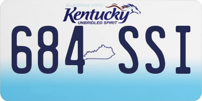 KY license plate 684SSI