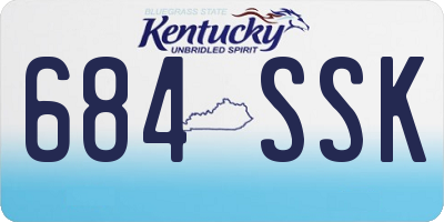KY license plate 684SSK