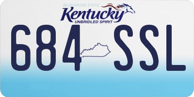 KY license plate 684SSL