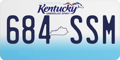 KY license plate 684SSM