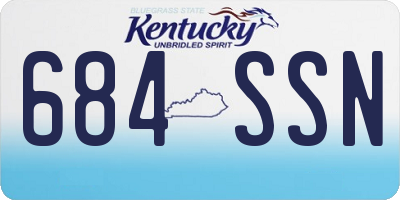 KY license plate 684SSN