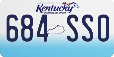 KY license plate 684SSO