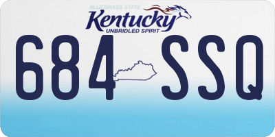 KY license plate 684SSQ