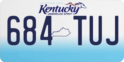 KY license plate 684TUJ