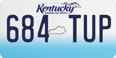 KY license plate 684TUP