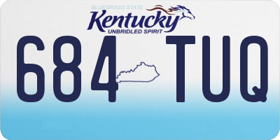 KY license plate 684TUQ