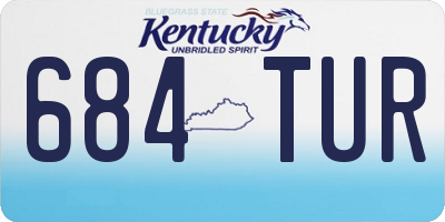 KY license plate 684TUR