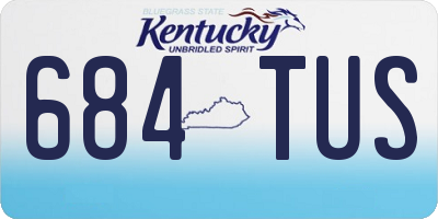 KY license plate 684TUS