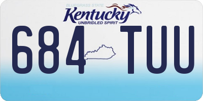 KY license plate 684TUU