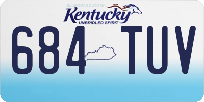 KY license plate 684TUV