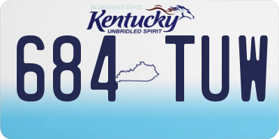 KY license plate 684TUW