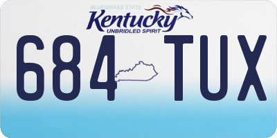 KY license plate 684TUX