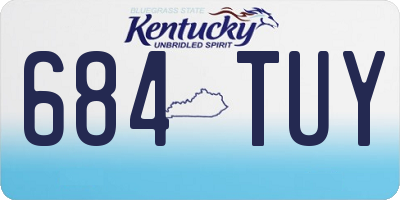 KY license plate 684TUY