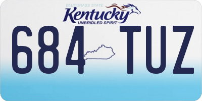 KY license plate 684TUZ