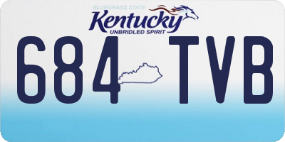 KY license plate 684TVB