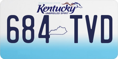 KY license plate 684TVD