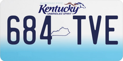 KY license plate 684TVE