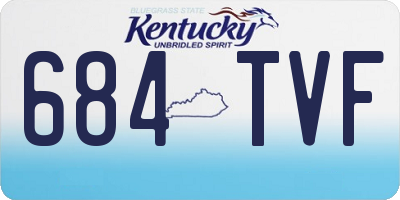KY license plate 684TVF