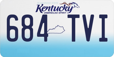 KY license plate 684TVI