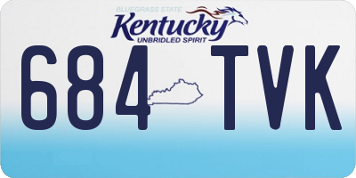 KY license plate 684TVK