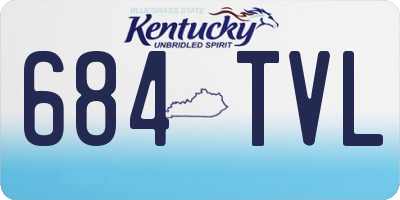 KY license plate 684TVL