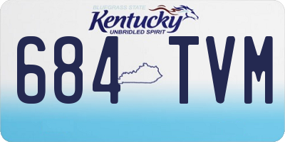 KY license plate 684TVM