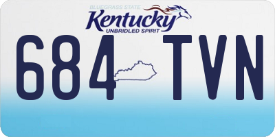 KY license plate 684TVN