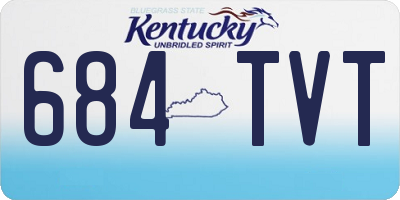 KY license plate 684TVT