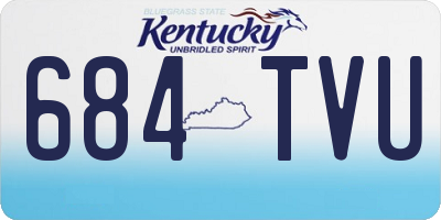 KY license plate 684TVU