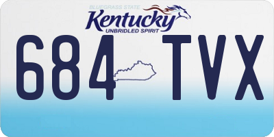 KY license plate 684TVX
