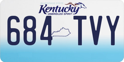 KY license plate 684TVY