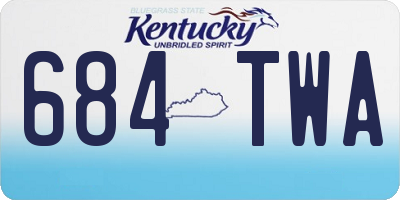 KY license plate 684TWA