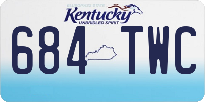 KY license plate 684TWC
