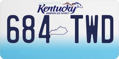 KY license plate 684TWD
