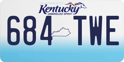 KY license plate 684TWE