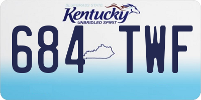 KY license plate 684TWF