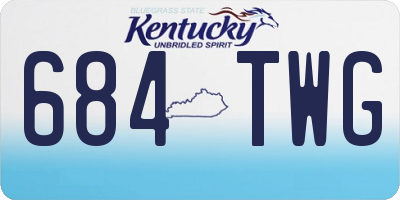 KY license plate 684TWG