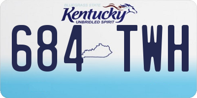 KY license plate 684TWH