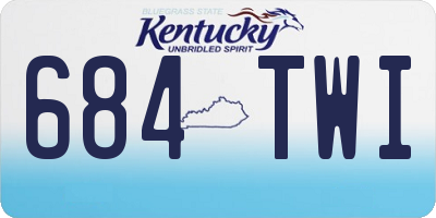 KY license plate 684TWI