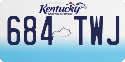 KY license plate 684TWJ