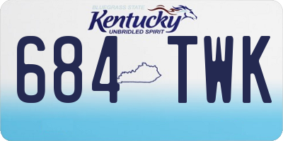 KY license plate 684TWK