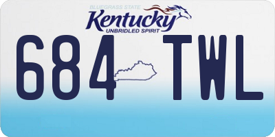 KY license plate 684TWL