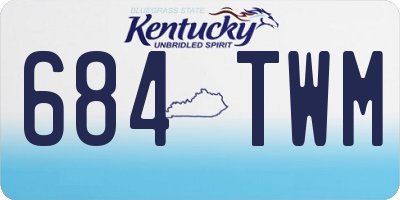 KY license plate 684TWM